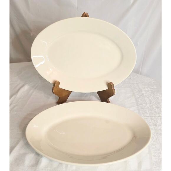 Pair of Vintage Homer Laughlin U.S.A. Oval Platters 11"x8" Restaurant Ware - Picture 1 of 5